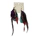 Mojeska Fashion Polka Dot Muti Color Natural Feather Earrings Jewelry Christmas Gifts