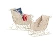 Pack of 4 Victorian Inspirations Antique White Christmas Sleigh Decorations