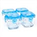 Glass Baby Food Containers with Blueberry Lid