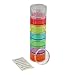 GMS® 7 Day Stackable Pill Organizer with Extra Lid for Travel - (3 Pack) 1 Small, 1 Medium and 1 Large Size and 1 Extra Lid Each