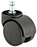 E.R. Wagner Caster, Office Chair, 1 3/4 Barrel, Light Duty, Urethane Tread Twin Wheel, Capacity=75 lbs. (5 Per Package)