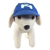 UP Collection Bone Printed Cap for Dogs Basic Blue Medium