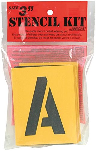 Decorcal 3sk reusable stencil lettering kit, 3-inch