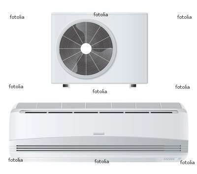 'Air Conditioner Rasterized Vector Illustration Isolated' Wall Decal - 36