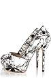 Oriental Print Peep Toe