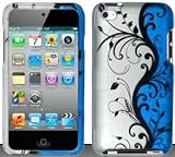 Blue Design Vines Hard Snap On Case Cover Faceplate Protector for Apple iPod Touch 4 4th Generation + Free Texi Gift Box