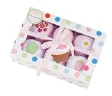 The Baby Bunch Cupcakes Box of Six - Pink and White, 0-6 Months