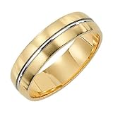 14K Men's 2-Tone Satin & Polished Wedding Band