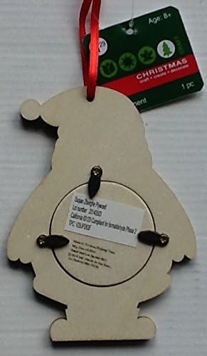 Unpainted Wooden Santa Photo Ornament ~ Christmas Tree Trimming Holiday Art Craft Wood