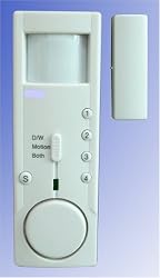 HS-ZMA55 2-in-1 Motion Detector and Door/Window Contact Sensor Mini Alarm System