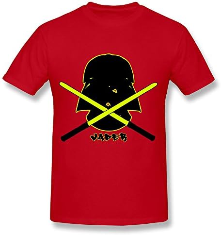 Vader Cross Sabres Joke Roundneck Red Shirt For Guys Size XL