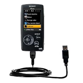 Classic Straight USB Cable for the Sony Walkman NWZ-A818 with Power Hot Sync and Charge capabilities - uses Gomadic TipExchange Technology