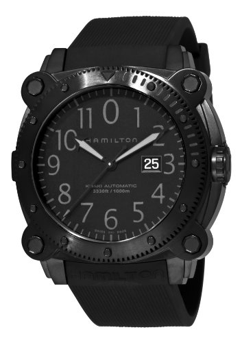 Hamilton Men s H78585333 Khaki Navy BelowZero Black Dial Watch