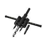 uxcell　サークルカッター 調整可能穴カッター　穴開け　丸い　ドリルビット　キーレンチ　30-120mm　スチール