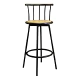 ORE International R652 BK Set of 2 Swivel Barstools, Black