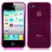 PINK HYDRO GEL / CASE / SHELL COVER FOR APPLE IPHONE 4 4G HD WITH FREE SCREEN PROTECTOR AND LINT CLOTH