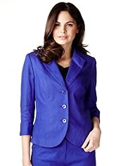 Per Una Pure Linen Rear Frill Jacket