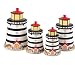 Light House Ceramic 3-D Canisters Set of 4 Jar