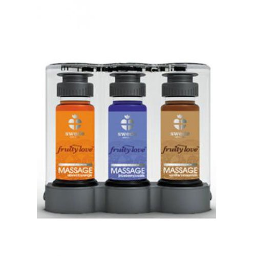 Produkt-Bild: Swede Fruity Love Massage-&Ouml;l-Set - 3 x 50 ml - Aprikose - Orange, Blaubeere - Cassis, Vanille - Zimt