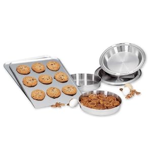 Click here to buy American Kitchen Stainless Steel 6 Piece Bakeware Set by American Kitchen.