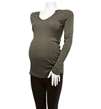 Michael Stars Maternity Notched V-Neck Henley