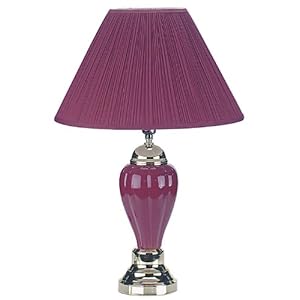 ORE International 6117BG Ceramic Table Lamp Burgundy 27-Inch