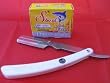 Parker SRW Stainless Steel Straight Edge Barber Razor & 120 Shark Super Stainless Blades