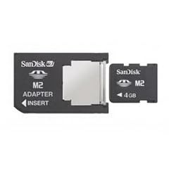 SanDisk Speicherstick Micro (M2) 4GB mit Adapter