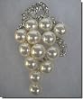 Silver and Pearls Grapes Pin B1S83