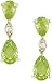 10K Yellow Gold .03 ctw Diamond and Peridot Drop Earrings