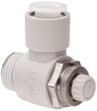 Best Price SMC AS3201FG-N03-11S Air Flow Control Valve with One-Touch Fitting, PBT & Stainless Steel, Elbow, With Sealant, 3/8