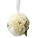 1 X Ivory Cream Rose Ball Wedding Flower Decoration by E-MART