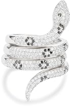 Nicky Hilton Sterling Silver Triple Row Snake Ring, Size 7