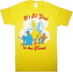 Sesame Street It's All Good in the Hood Yellow T-shirt Tee