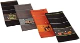 DII Halloween Embroideries Kitchen Towel Set, Set of 4