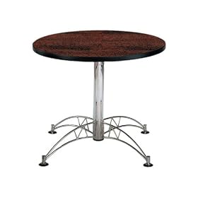 Click here to buy OFM LT36RD-MAHOGANY 36 Inch Round Multi-Purpose Table - Chrome X Base - Mahogany by OFM.