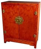 Unique Asian Fine Furniture - 30 Ming Lacquered Oriental Shoe Cabinet - 4 Colors Choices
