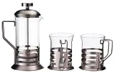 Primula Glass 3-Cup Coffee Press with 2 Matching Cups