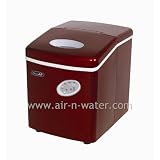 NewAir AI-100R Portable Ice Maker In Red With 28 Pound Ice Cube Capacity