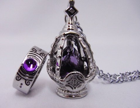 魔法少女まどか　マギカ ソウルジェム & 指輪  コスプレ (暁美 ほむら 　紫)