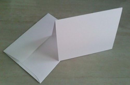 5" X 7" Heavyweight Blank White Greeting Card Set - 50 Cards & Envelopes