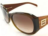 Guess - New GUESS GU-6287 BRN-34 GU6287 Sunglasses 55-15-130 Gradient Brown Lens & Dark Brown W/Brown Stripe W/Gold Logo