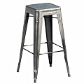 Tabouret H 75 - brut verni brillant