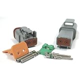 Deutsch DT Series 2 Pin Connector Kit w/Barrel Style Terminals 16-20 AWG
