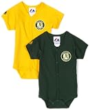 MLB Infant/Toddler Boys' Oakland Athletics Two Piece Creeper Set (Green, 24 Months)