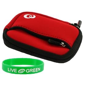 Neoprene Sleeve (Spicy Red) Case for Flip MinoHD Camcorder Purple Flourish