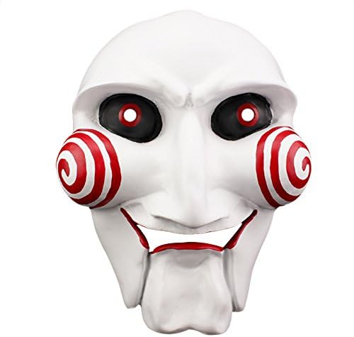 Fashion Cosplay Saw Jigsaw Puppet Mask for Halloween Masquerade Party