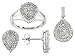 10KT WG 1.00CTW DIAMOND RING EARRINGS AND PENDANT SET