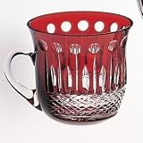 RUBY PUNCH CUPS - SET OF 4 24% CRYSTAL KING LOUIS RUBY PUNCH CUPS