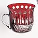 Kitchen & Housewares : SET OF 4 24% CRYSTAL KING LOUIS RUBY PUNCH CUPS